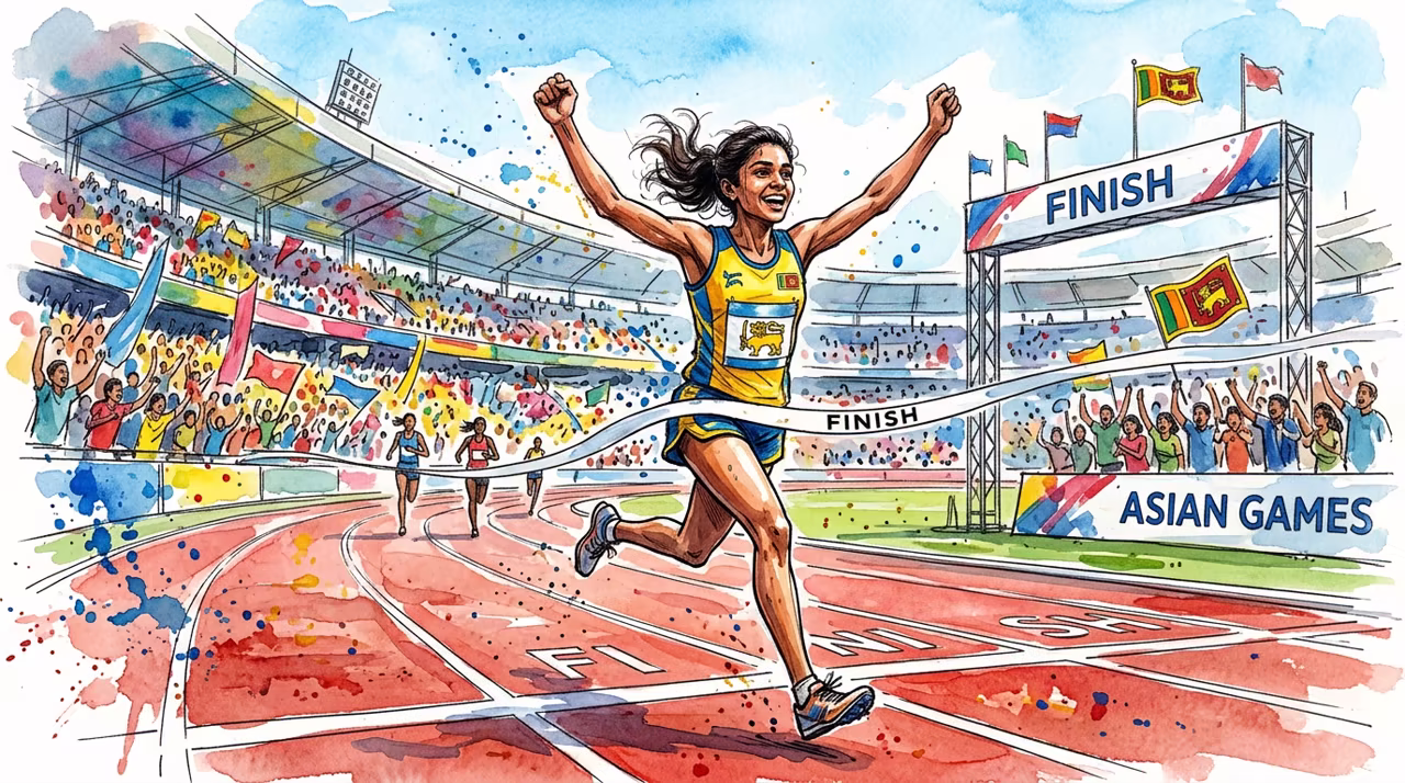 Tharushi Karunarathne Wins Asian Games Athletics Gold