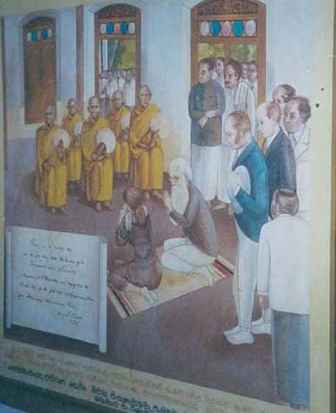 Blavatsky and Olcott, arrive in Sri Lanka